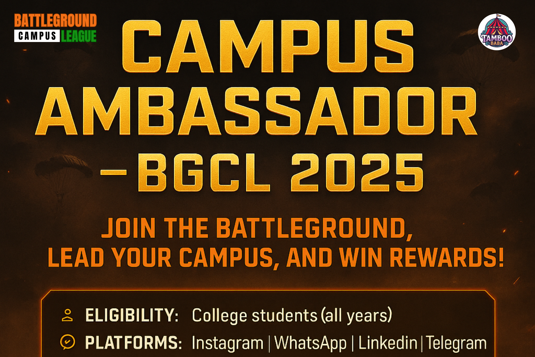 BGCL 2025 Campus Ambassador promo